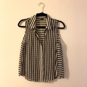 Sheer sleeveless blouse